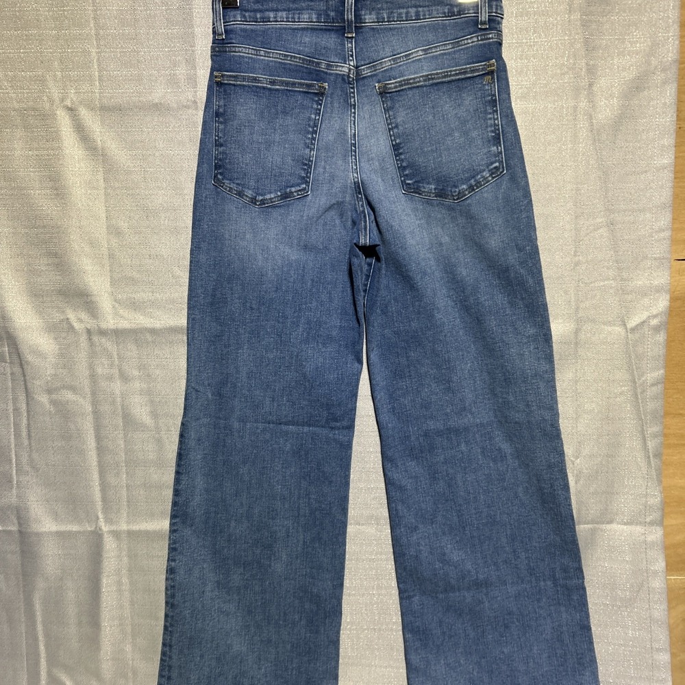 Madewell The Wide-Leg Jean High Rise Fitted through Hip size W 28 magic pockets - Picture 9 of 12